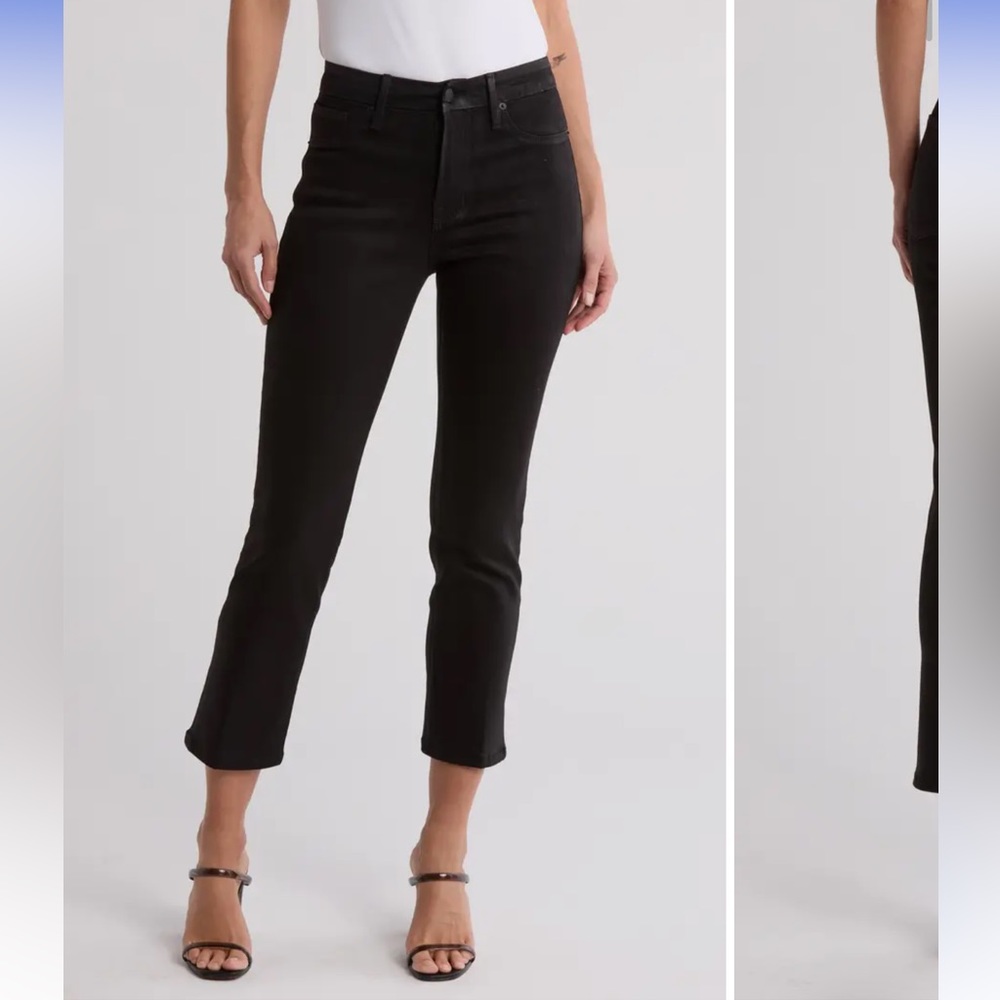 Good American Good Legs Coated Ankle Straight Leg Jeans